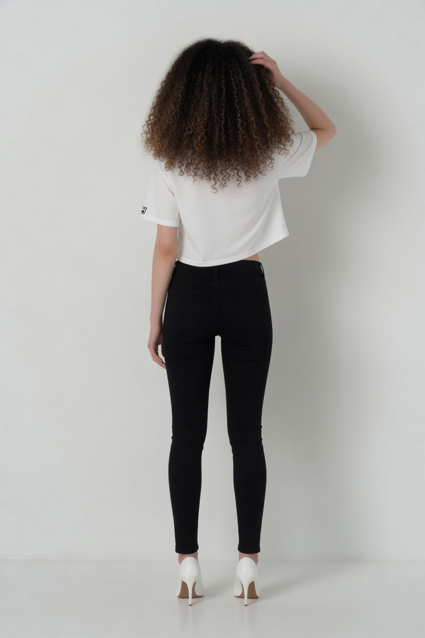 Color block Cropped T-Shirt