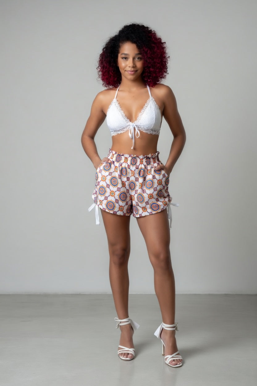 Zillyz Faux-Pleated Shorts