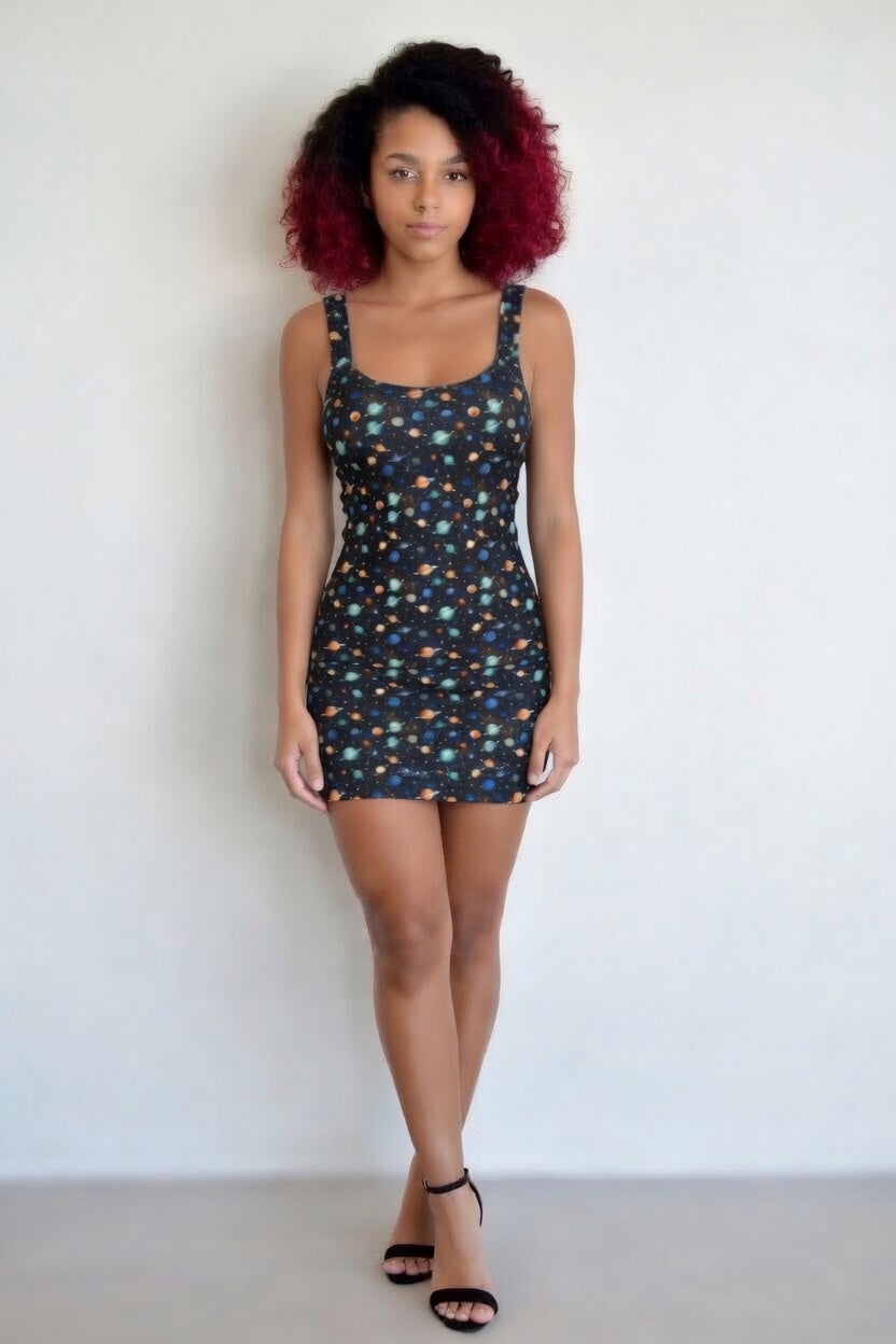Zillyz Galaxy Bodycon Dress