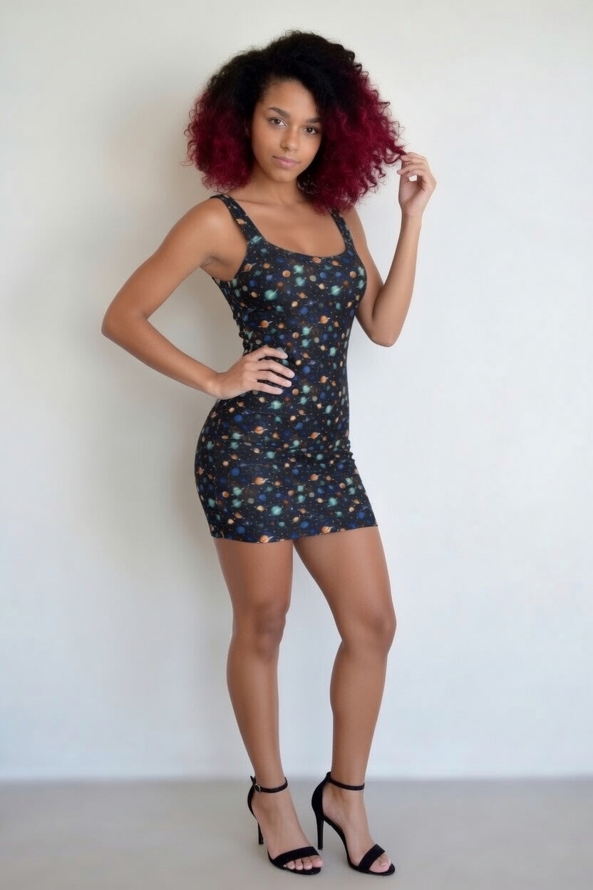 Zillyz Galaxy Bodycon Dress