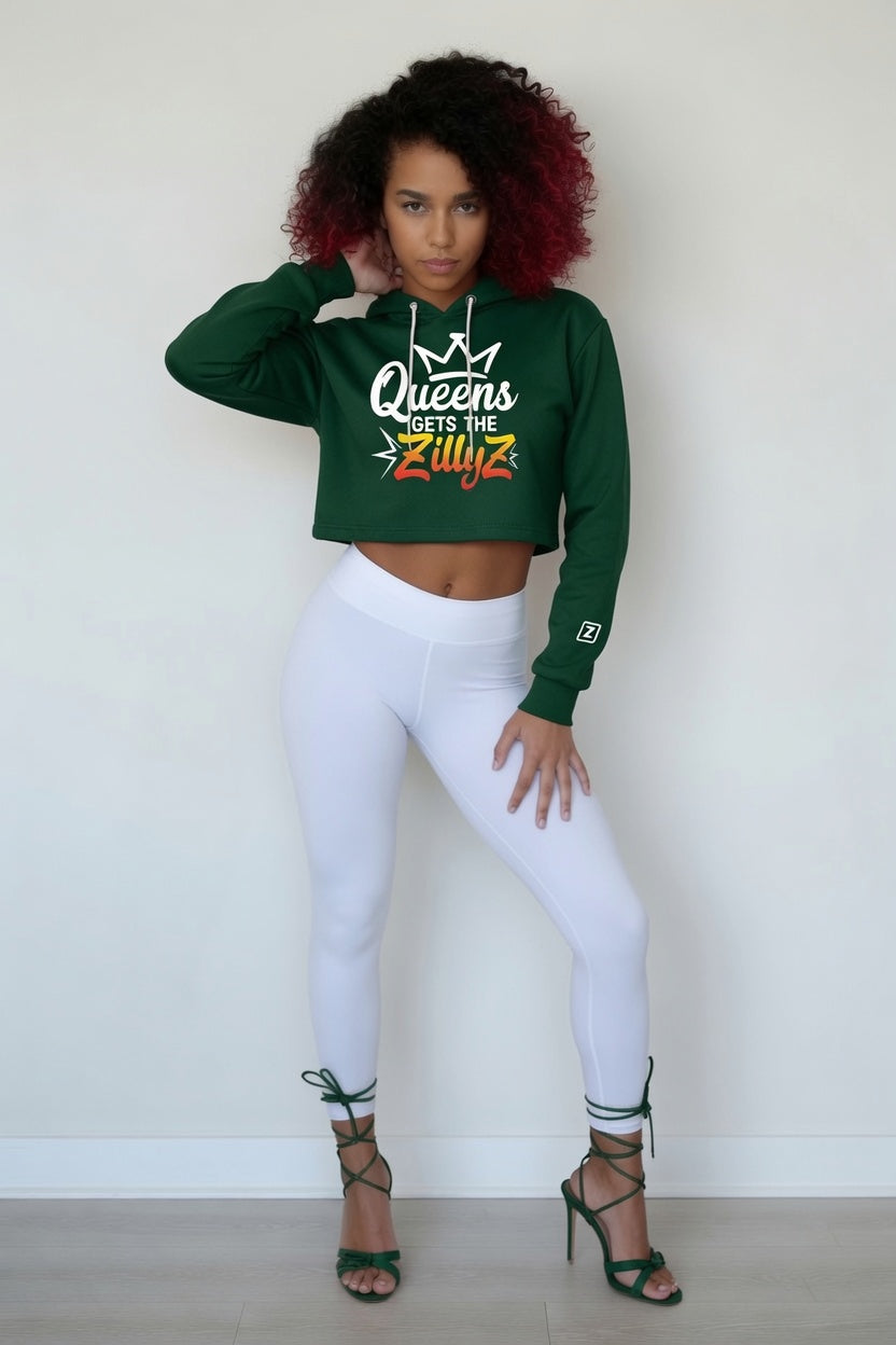 Queens Gets the Zillyz's Cropped Hoodie