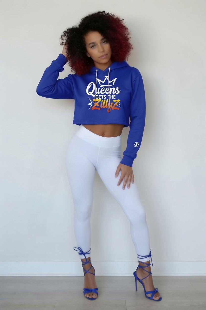 Queens Gets the Zillyz's Cropped Hoodie