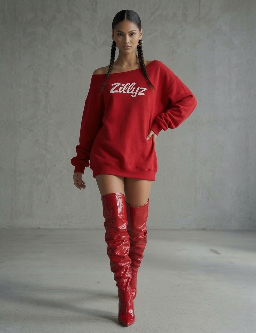 Off-Shoulder Zillyz Sweatshirt