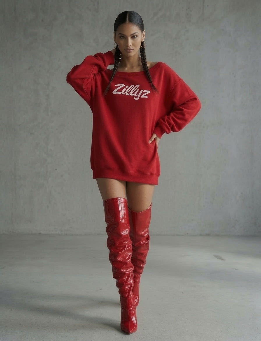 Off-Shoulder Zillyz Sweatshirt