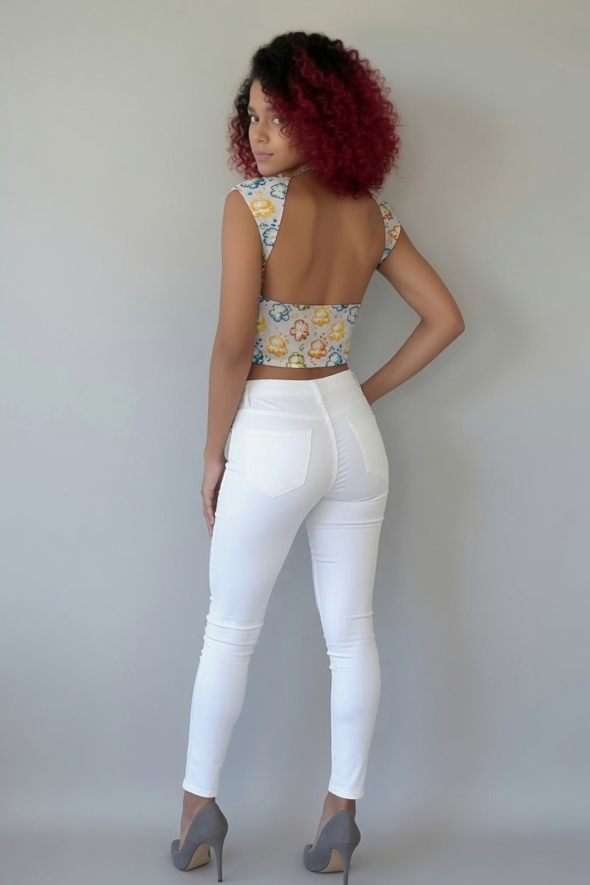 Zillyz Backless short sleeved shirt