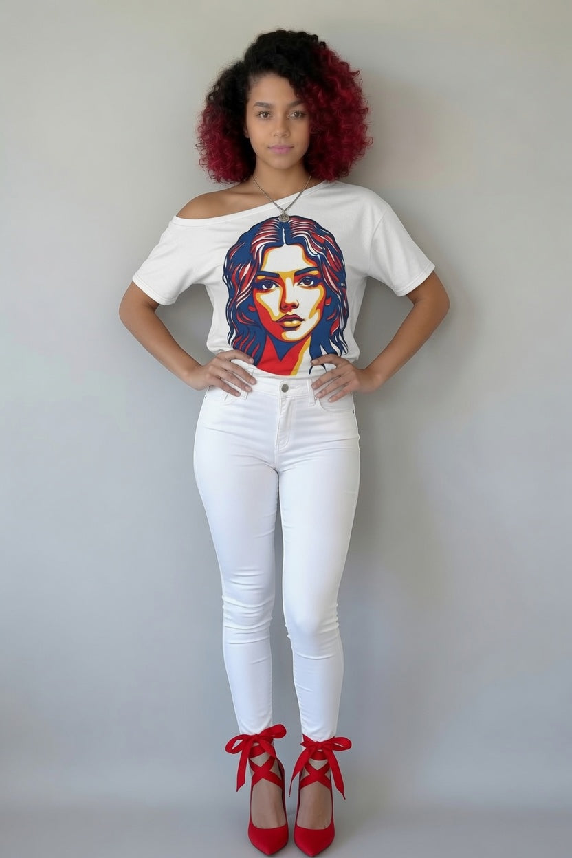 Kirigami Off-Shoulder T-shirt