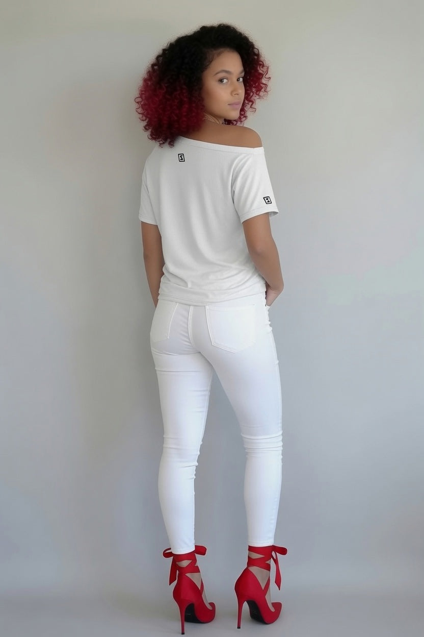 Kirigami Off-Shoulder T-shirt
