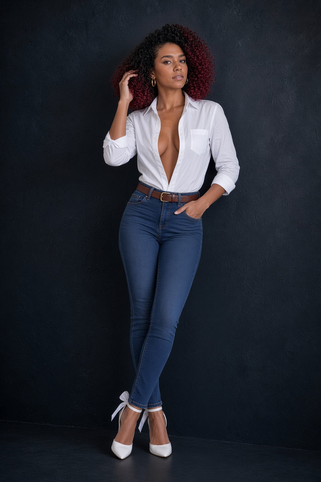 Zillyz White Poplin/Cotton Shirt