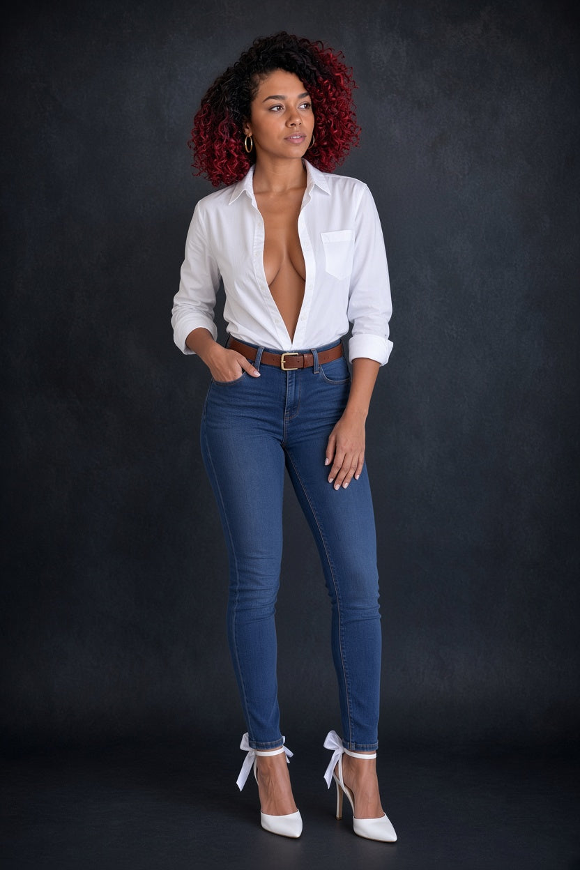 Zillyz White Poplin/Cotton Shirt
