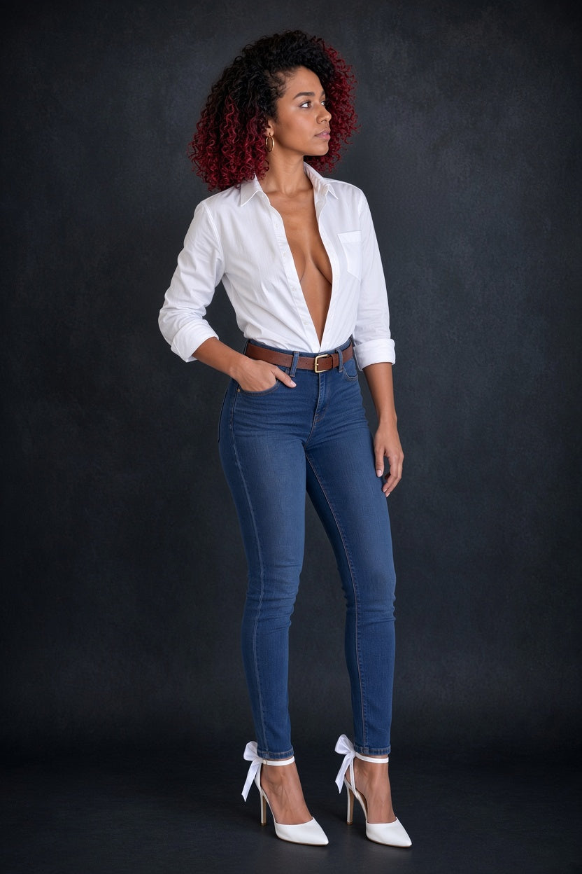 Zillyz White Poplin/Cotton Shirt