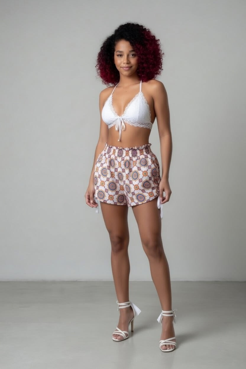 Zillyz Faux-Pleated Shorts