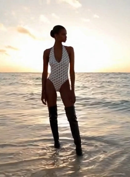 Zillyz Backless V-neck Bodysuit