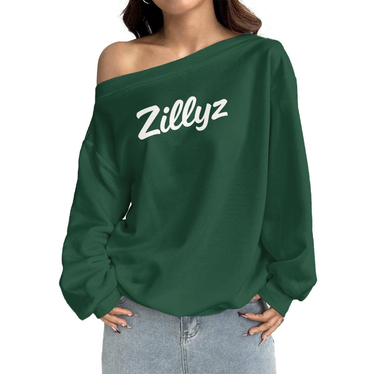 Off-Shoulder Zillyz Sweatshirt